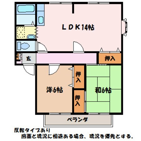 サンビレッジ明盛Ｃの物件間取画像